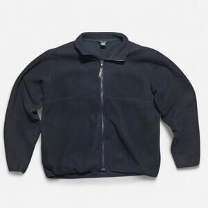 LL Bean Men’s Fleece Full Zip Sweater Size Large Reg Black